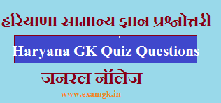 Haryana GK Questions Answers 
