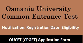 OUCET (CPGET) Application Form, Exam Date, Pattern,
